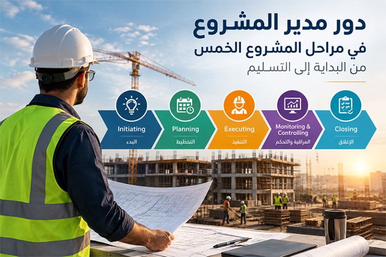 دور مدير المشروع في مراحل المشروع الخمس: من الفكرة إلى التسليم